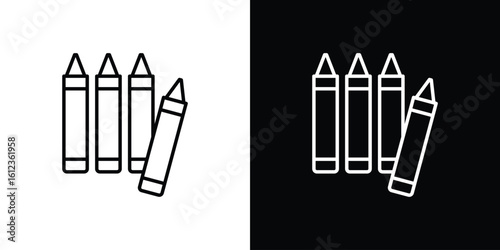 Crayon icon. linear style sign for mobile concept and web design.