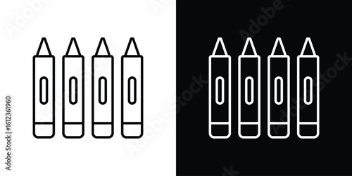 Crayon icon. linear style sign for mobile concept and web design.