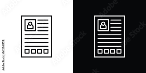 Criminal record icon. linear style sign for mobile concept and web design.