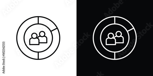Demographics icon. linear style sign for mobile concept and web design.