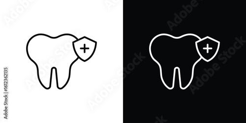 Dental insurance icon. linear style sign for mobile concept and web design.