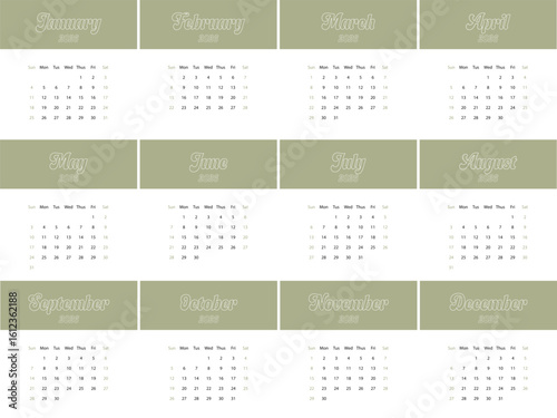 2026 calendar Design