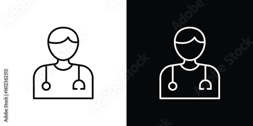 Doctor icon. linear style sign for mobile concept and web design.