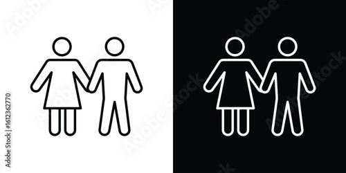 Girlfriend icon. linear style sign for mobile concept and web design.