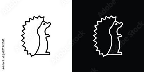 Hedgehog icon. linear style sign for mobile concept and web design.