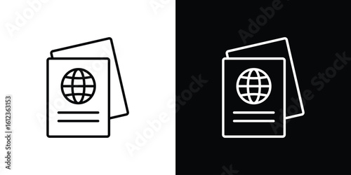 Immigration icon. linear style sign for mobile concept and web design.