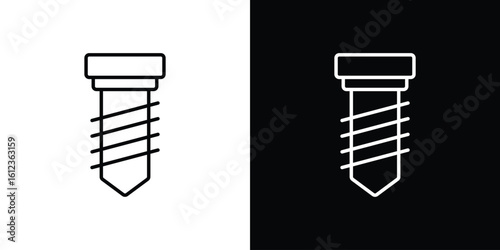 Implant Fixture icon. linear style sign for mobile concept and web design.
