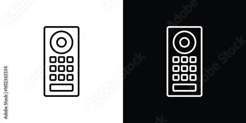 Intercom icon. linear style sign for mobile concept and web design.