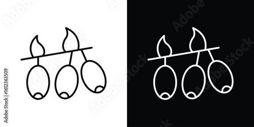 Jujube icon. linear style sign for mobile concept and web design.