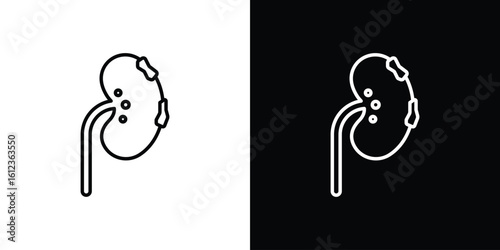Kidney disease icon. linear style sign for mobile concept and web design.