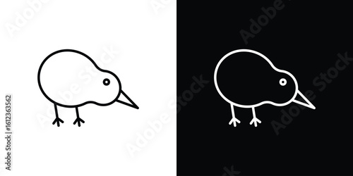 Kiwi bird icon. linear style sign for mobile concept and web design.