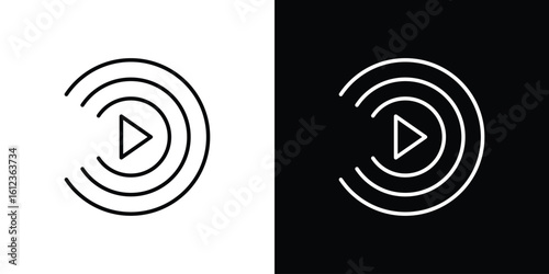 Livestream icon. linear style sign for mobile concept and web design.