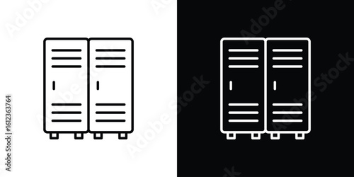 Locker icon. linear style sign for mobile concept and web design.