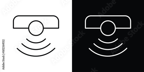 Motion sensor icon. linear style sign for mobile concept and web design.