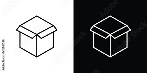 Open box icon. linear style sign for mobile concept and web design.