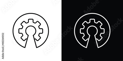 Open source icon. linear style sign for mobile concept and web design.