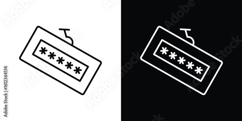 Password phishing icon. linear style sign for mobile concept and web design.