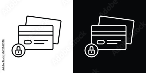Payment security icon. linear style sign for mobile concept and web design.