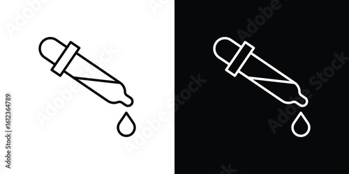 Pipette icon. linear style sign for mobile concept and web design.