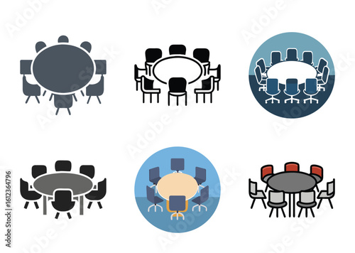 a-round-table-with-multiple-chairs-around-it--symb