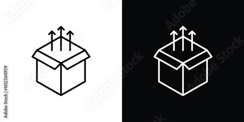 Product release icon. linear style sign for mobile concept and web design.