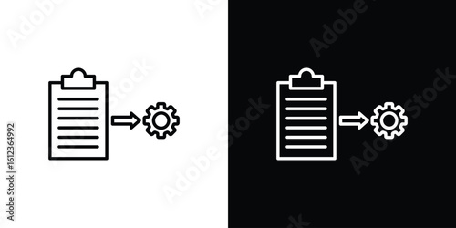 Project management icon. linear style sign for mobile concept and web design.