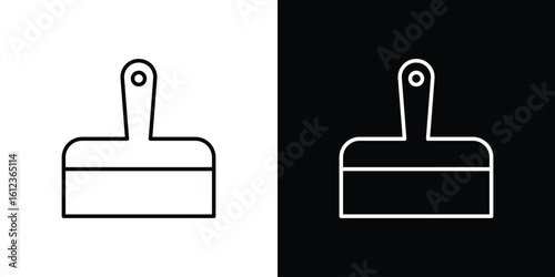 Putty knife icon. linear style sign for mobile concept and web design.