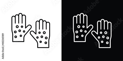 Rash hand icon. linear style sign for mobile concept and web design.