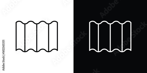 Roof tile icon. linear style sign for mobile concept and web design.