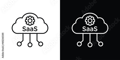 SaaS icon. linear style sign for mobile concept and web design.