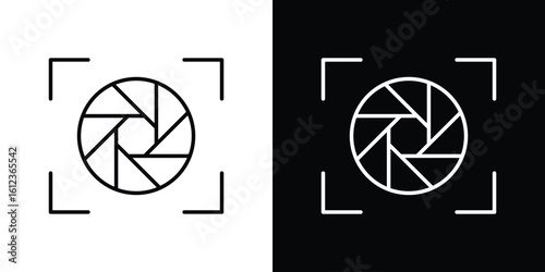 Shutter icon. linear style sign for mobile concept and web design.