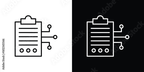 Smart contract icon. linear style sign for mobile concept and web design.