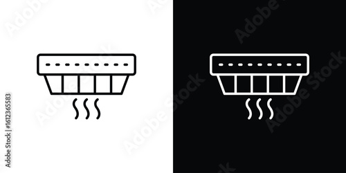 Smoke detector icon. linear style sign for mobile concept and web design.