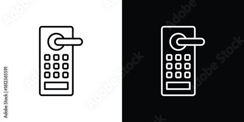 Smart lock icon. linear style sign for mobile concept and web design.