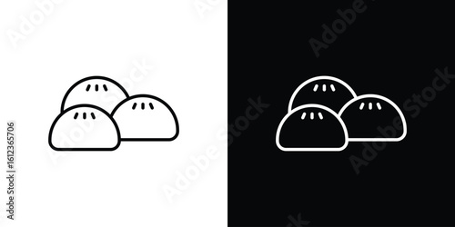 Steamed bread icon. linear style sign for mobile concept and web design.
