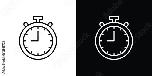 Stopwatch icon. linear style sign for mobile concept and web design.