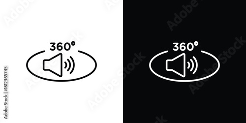 Surround sound icon. linear style sign for mobile concept and web design.
