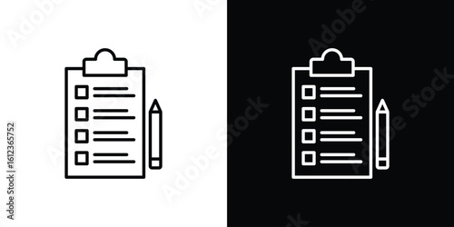 Survey icon. linear style sign for mobile concept and web design.