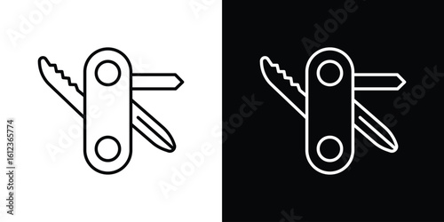 Swiss Knife icon. linear style sign for mobile concept and web design.