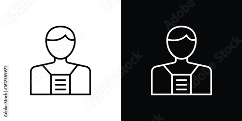 Tourist Guide icon. linear style sign for mobile concept and web design.