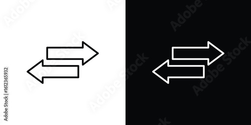 Transfer icon. linear style sign for mobile concept and web design.