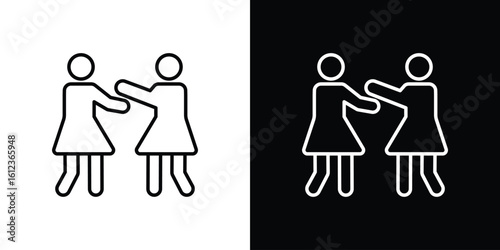 Twin icon. linear style sign for mobile concept and web design.