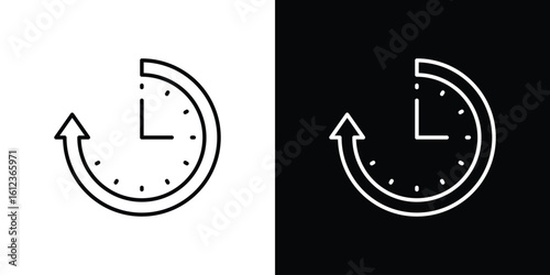 Uptime and downtime icon. linear style sign for mobile concept and web design.