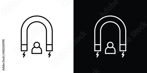 User engagement icon. linear style sign for mobile concept and web design.