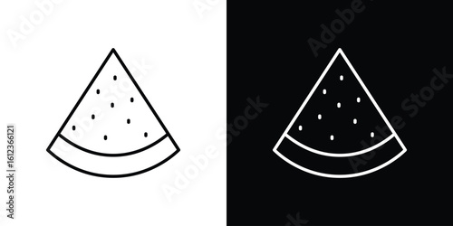 Watermelon slice icon. linear style sign for mobile concept and web design.