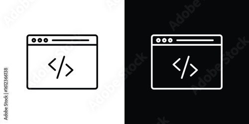 Web Code icon. linear style sign for mobile concept and web design.