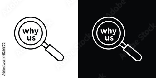 Why us icon. linear style sign for mobile concept and web design.