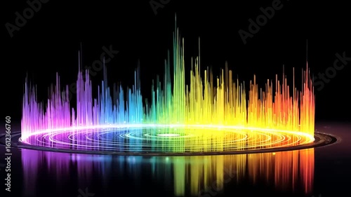 Vibrant Rainbow Light Spectrum Display