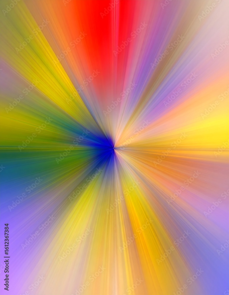Obraz premium Abstract burst of vibrant colors radiating outward
