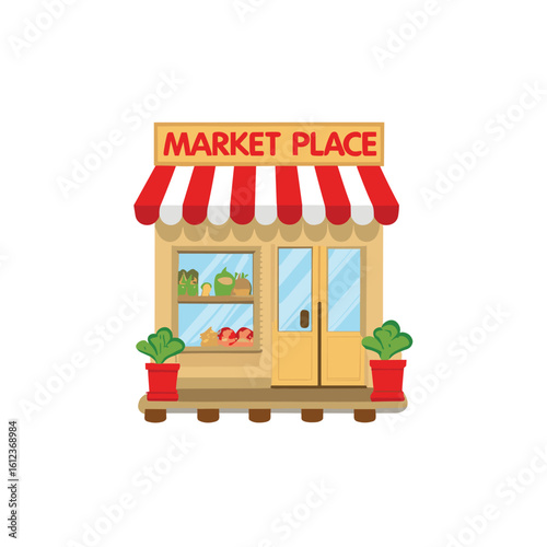 illustrations vector sale offer market discount  shop 
market place 
